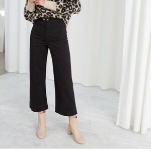 & Other Stories Twill High Waist Wide Leg Culottes
